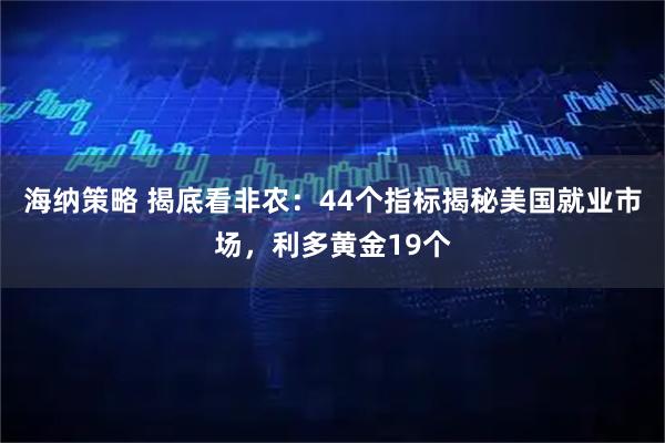海纳策略 揭底看非农：44个指标揭秘美国就业市场，利多黄金19个